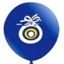 Toptan atom Baskılı balon Nazarlı boncuklu 100 lü 12 İnç